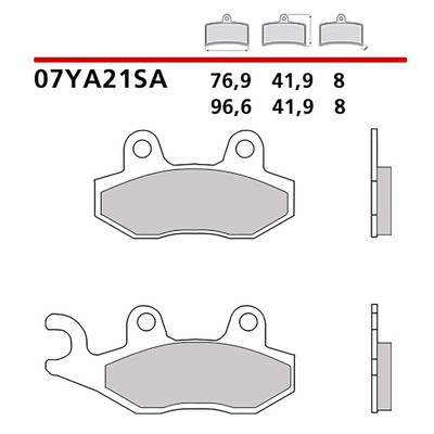 BREMBO FRONT BRAKE PAD KIT MOUNT ON SUZUKI LT-R QUADRACER 450 06-10-07YA21S