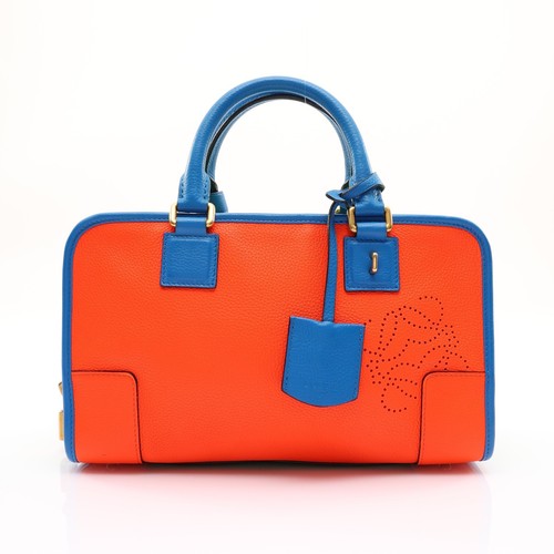 LOEWE Amazona 28 Handbag Calfskin Red Green Blue
