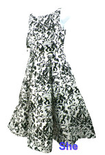 Adrianna Papell Womens Sleeveless Print Mikado Party Dress Size 2 White Black