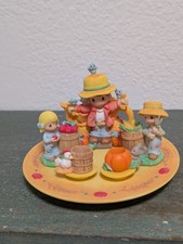 Precious Moments Vintage Mini Tea Set Country Lane Fall Pumpkin Harvest 1999