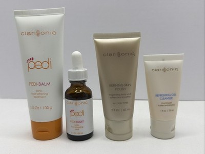 Lot of 4 Clarisonic - Pedi Boost & Balm Refining Skin Polish Gel Cleanser P104
