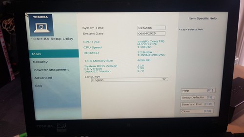 Toshiba portege z20t-b-10h 12.5" Laptop Intel Core M-5Y51 4GB 128GB SSD, NO OS - Afbeelding 2 van 20