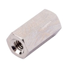 Image of R-TECH Hex Threaded F-F Spacers Brass M2.5 10mm - Pack Of 25