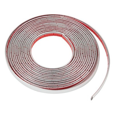 Kratzfeste Auto Stoßstangenleiste in hellem Silber Chrom 12 mm x 16 Fuß
