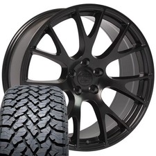 22x10 Black Dg69 Rims 28545r22 At Tires Set 5x139.7 25et 22x10 Black Dg69 Rims 28545r22 At Tires Set 5x139.7 25et