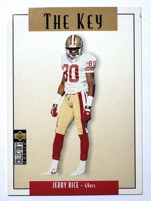HOF'er JERRY RICE 49ers 1995 Upper Deck Collector's Choice THE KEY Card #U84