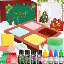 Christmas Soap Making Kit- Xmas Soap Making Kit for Adults, Shea Butter Glycerin