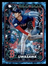 2024 Topps Holiday #H37 Naoyuki Uwasawa Holiday Tree Blue Metallic
