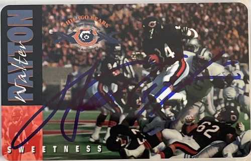 1995 Sweetness Calling Card Walter Payton Auto PSA/DNA Certified Chicago Bears - Picture 3 of 6