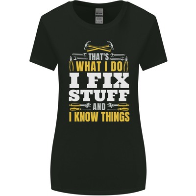I Fix Stuff Lustig Elektriker Funkelnd Mechaniker Damen Breiter Schnitt T-Shirt