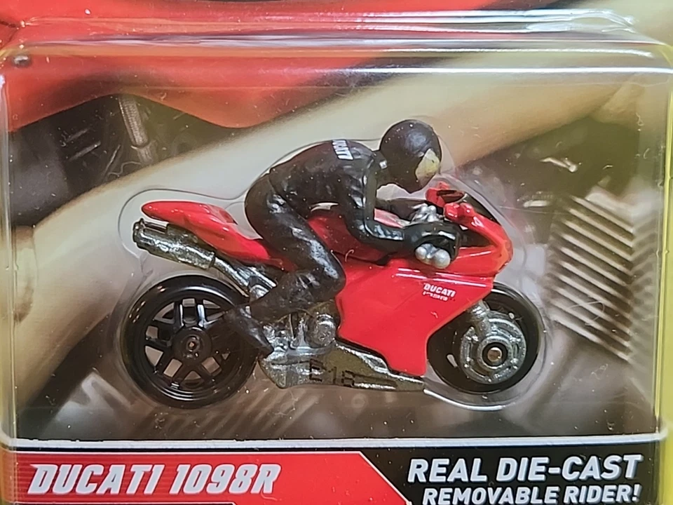 Ducati Hot Wheels Motorcycles Red DUCATI 1098R Removable Rider Diecast NOS 🔥01 - Image 3 of 4