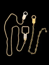 Vintage "As-is" Watch Fob Chain Lot Square Round 