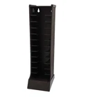 Vintage Atari 2600 Game Cartridge Holder Rack Wall Mount Brown Plastic 12 Spaces