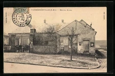 CPA Yermenonville, Mairie, École 1905 