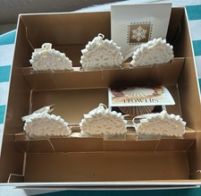 6 Porcelain Snowflake A Winter Jewel 1989 Margaret Furlong Christmas Ornaments