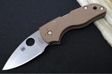 Spyderco Lil Native Backlock SPRINT RUN - Brown G-10 Handle / CPM-15V Steel / St
