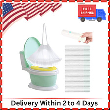 100Pack Potty Chair Liners with Drawstring,Toilet Seat Potty Bags Cleaning Bag