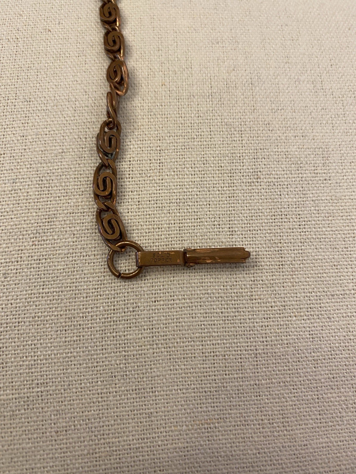 Solid Copper Bracelet S Link Chain - image 7