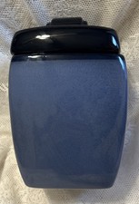 Home Trends Ceramic Canister Jar W/ Lid Kitchen Storage 8" Tall Vintage Blue