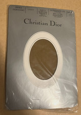 Vintage Christian Dior Ultra Sheer Pantyhose NOS Sandalfoot Amber Size 2