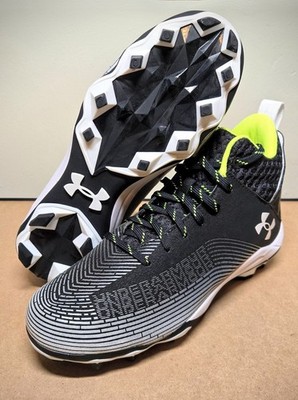 NEW $110 Under Armour Hammer 2.0 MC Mens Size 9.5 Black Football Cleats Lineman