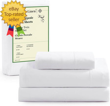 100 Organic Cotton Twin Sheets Set 3Pc Twin Bed Sheets Soft  Comfy Breathabl
