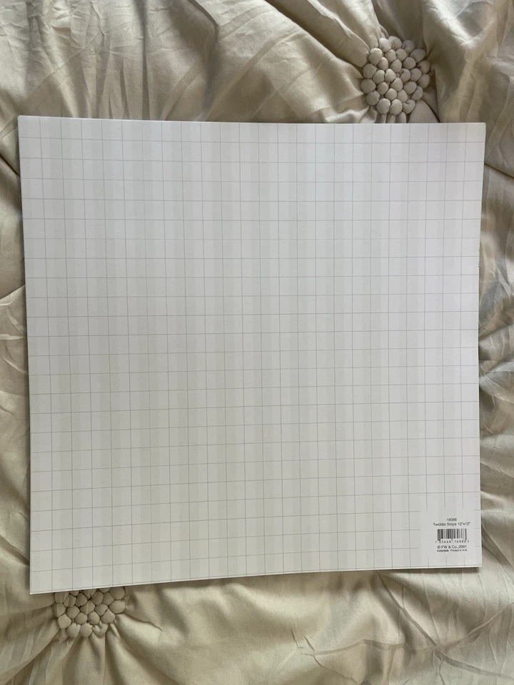 2 Sheets Beatrix Potter Paper White Striped Ivy Green BABY 12x12 Cardstock - Image 2 of 3