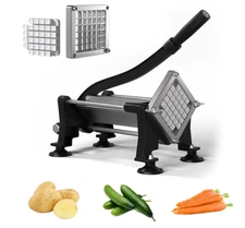 French Fry Cutter Heavy Duty Potato Slicer Stainless Steel with 1/2 Inch Blade