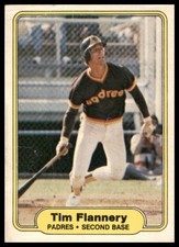 1982 Fleer Tim Flannery Miscut #572 San Diego Padres
