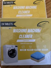 48ct Washing Machine Deep Clean Lemon Scented Tablets / New 2 Packs of 24  48ct