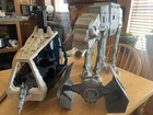 Vintage 1980 Star Wars  Star Destroyer Playset, AT-AT, Darth Vader TIE, and TIE.