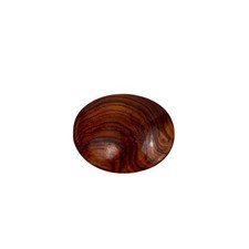 Vintage Oval Polished Wood Belt Buckle Natural Grain Boho Western
