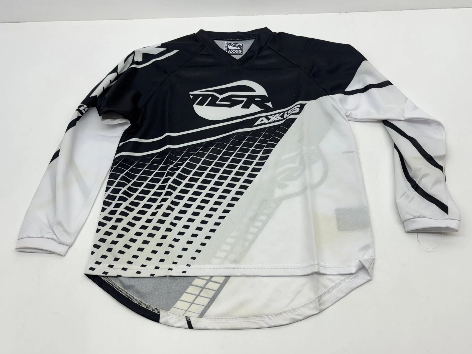 MSR Youth Jersey Large Black White YL Riding Shirt Apparel Gear Motocross MX