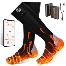 Heated Socks for Men Women, APP Control Rechargeable 8000mAh 2 Battery Socks,...