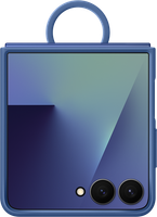 Samsung HüLle Geeignet FüR Samsung Galaxy Z Flip7 - Silikoncover Mit Ring - Blau