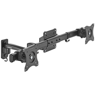 SPEAKA Monitor Wandhalterung SPTVM512 Doppelhalterung PROFESSIONAL schwarz Stahl