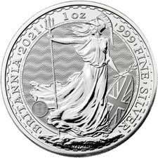 2021 1 oz British Silver Britannia Coin (BU) 80.52 per troy oz