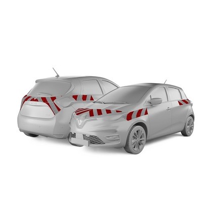 reflecto Kfz-Warnmarkierung passgenau für Renault Zoe Baujahr ab 2019