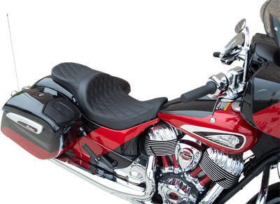 Drag Specialties Low Profile Touring Seat Double Diamond w/ Black 0810-2258