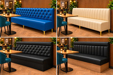 Button Tufted Upholstered Restaurant Booth Seating Banquette Bench 48in x 48in