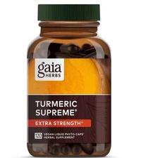 Gaia Herbs Turmeric Supreme 120 Vegan Liquid Phyto Capsules Exp 3/2026+