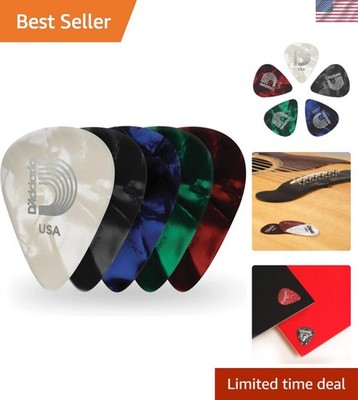 Natural Feel & Warm Tone 1mm Guitar Picks - Assorted 10-Pack for Musicians