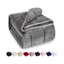 Wemore Sherpa Fleece Weighted Blanket for Adult, 15 lbs Dual Sided ... Fast Ship
