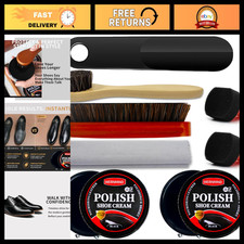 Shoe Polish Kit - Black  Brown, Saddle Soap, Mink Oil for Boots  Shoe Shine