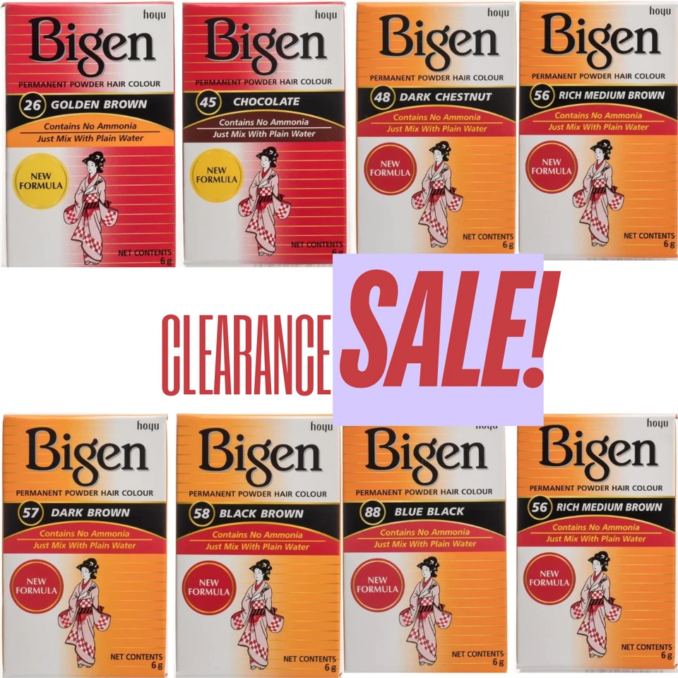 *Clearance Sale!* Bigen Permanent Powder Hair Color | No Ammonia