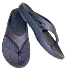 Oofos Flip Flop Thong Sandal Dark Brown Men 11 Women 13 EU 44