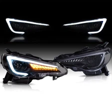 LED Headlights For 12-20 Toyota GT86 Subaru BRZ Scion FR-S Sequential Sig Lamps