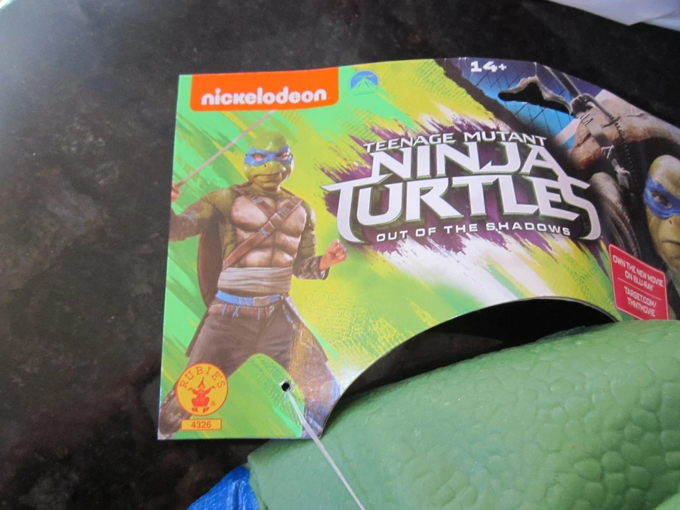 Nickelodeon Teenage Mutant Ninja Turtles Leonardo Rubies Adult Mask Rubber New - Image 3 of 4