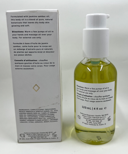 Herbivore Botanicals Jaśmin Świecący Nawodnienie Olejek do ciała 4 fl oz Stalówka w pudełku - Zdjęcie 2 z 2