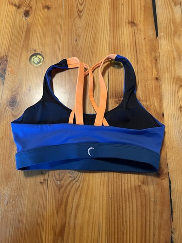 Zyia Active Double Strap Light N Tight BH Damen S Blau Neon Orange Sport - Bild 2 von 4